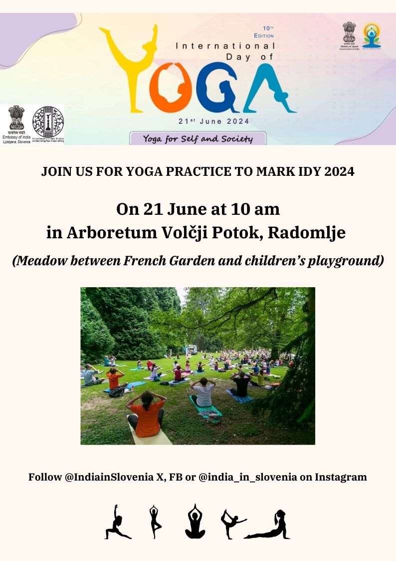 Mednarodni dan joge v Arboretumu Volčji Potok 21. 6. 2024 ob 10. uri
